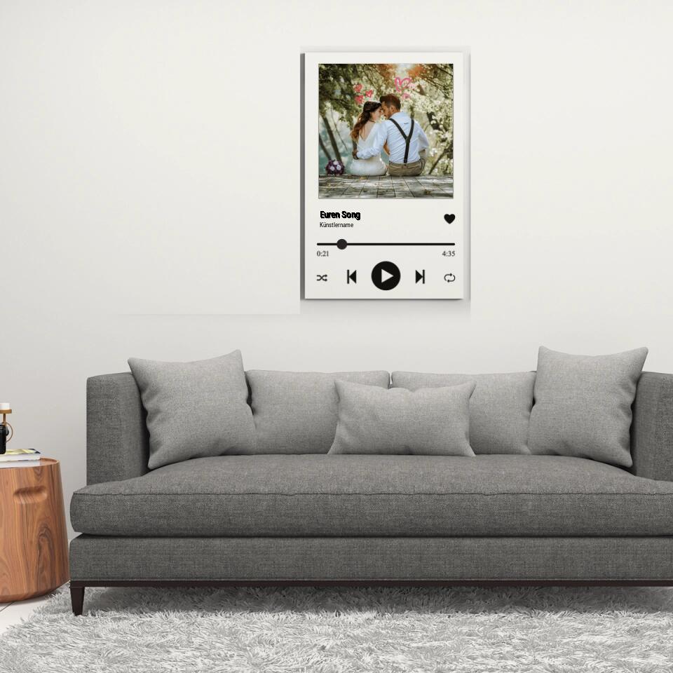 Songtitel mit Bild - Personalisierbares Poster