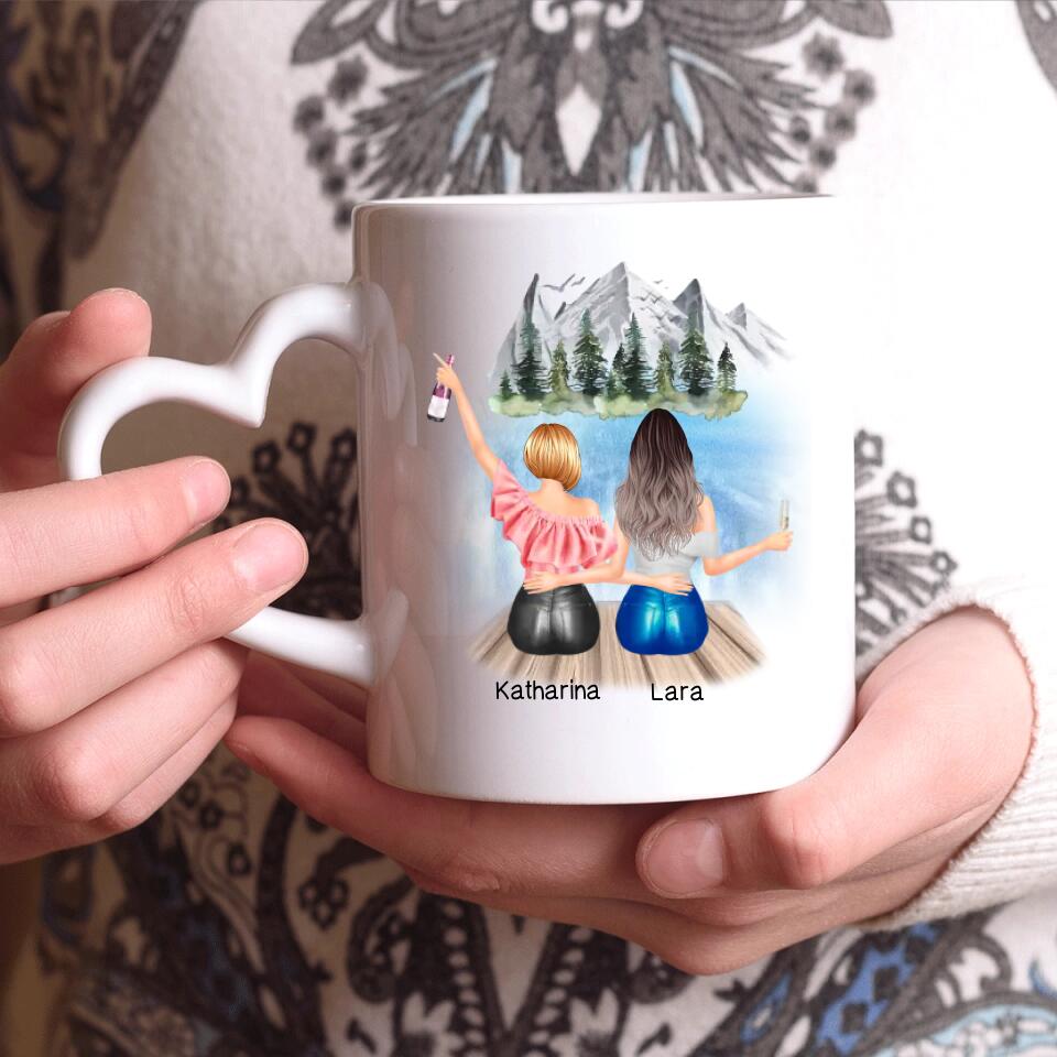 Beste Freundinnen - Personalisierbare Tasse