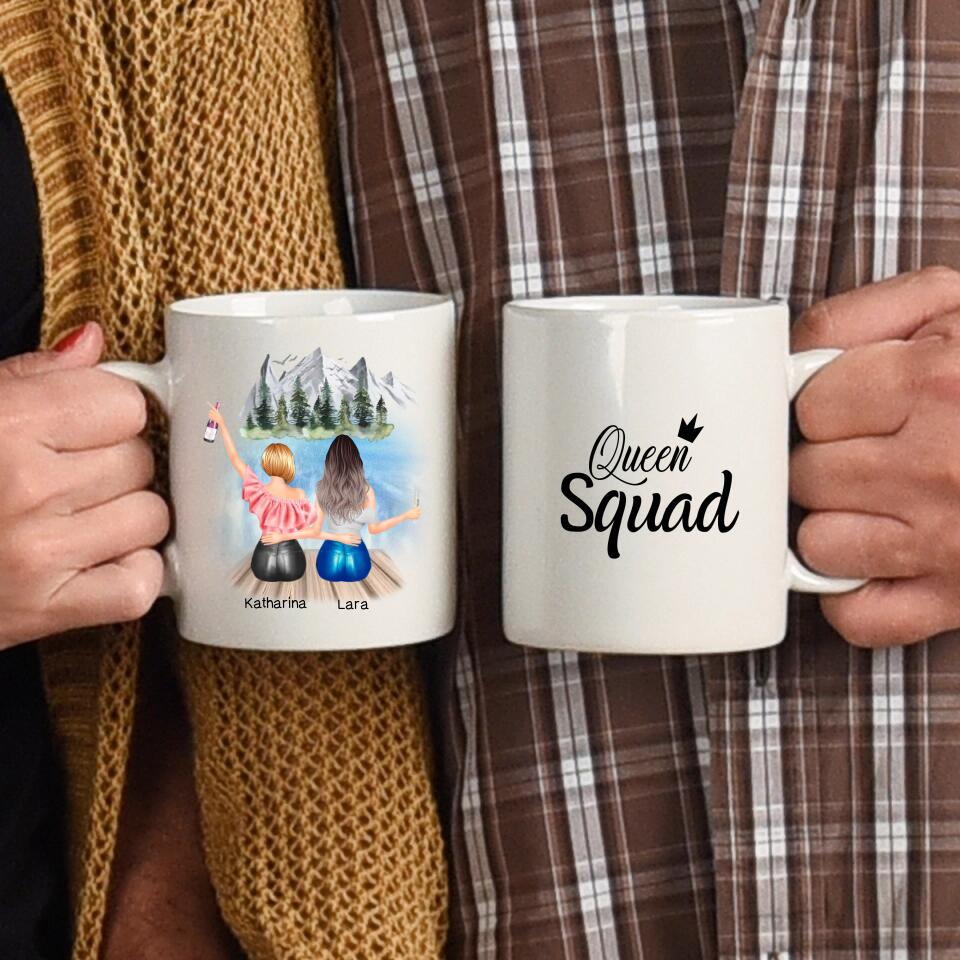 Beste Freundinnen - Personalisierbare Tasse