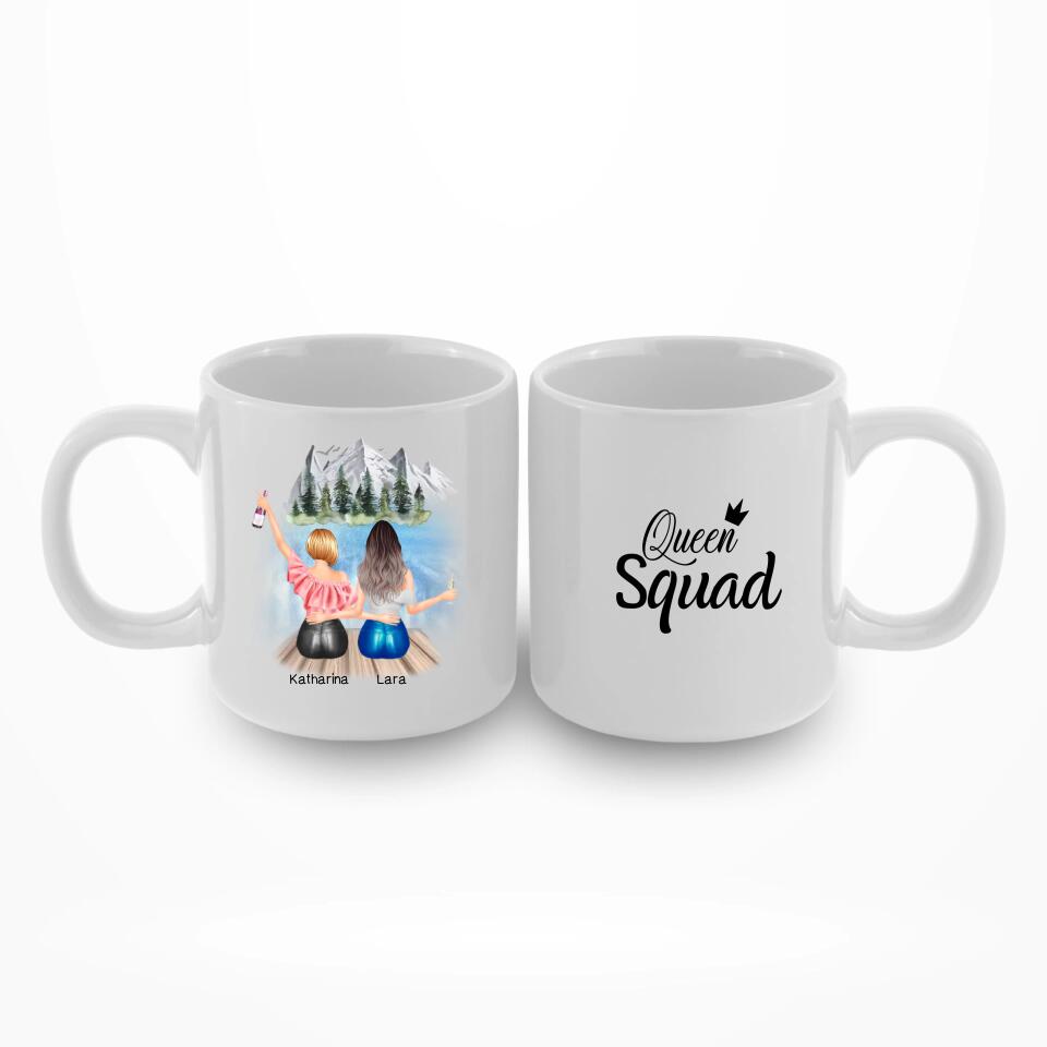 Beste Freundinnen - Personalisierbare Tasse
