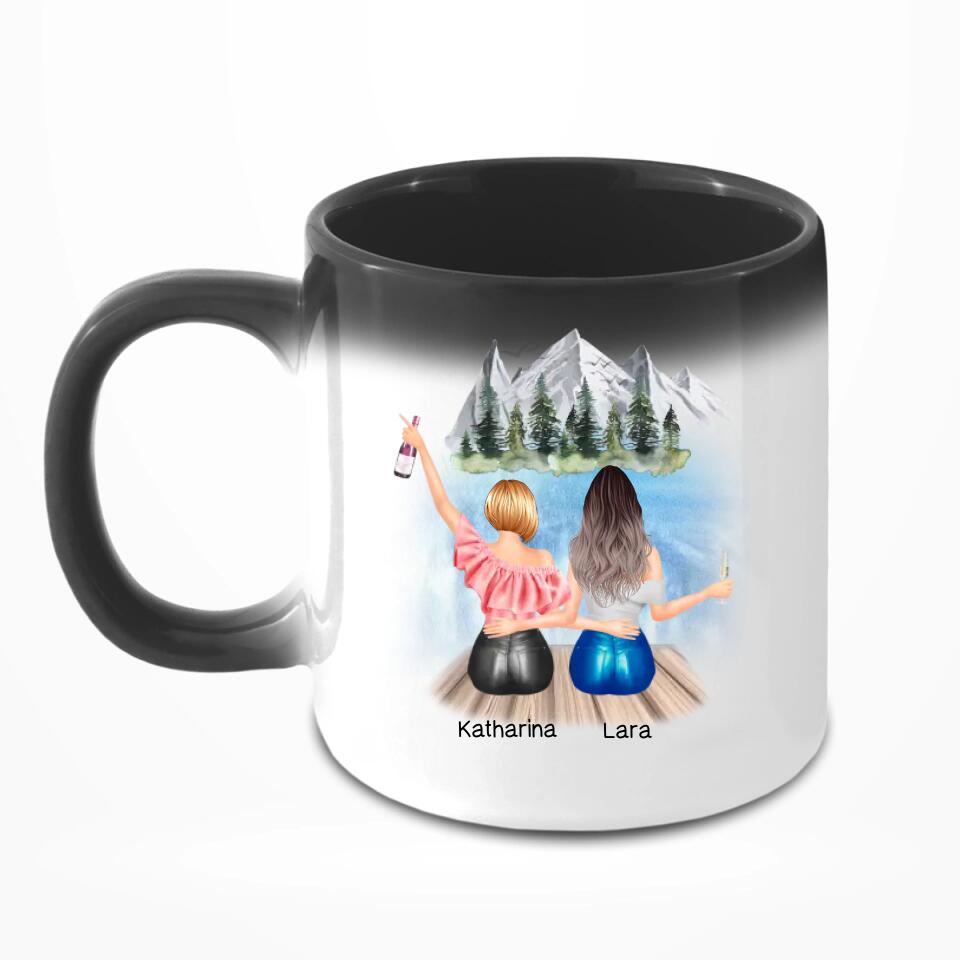 Beste Freundinnen - Personalisierbare Tasse