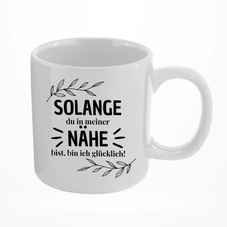 Pärchen mit Hund - Personalisierbare Tasse