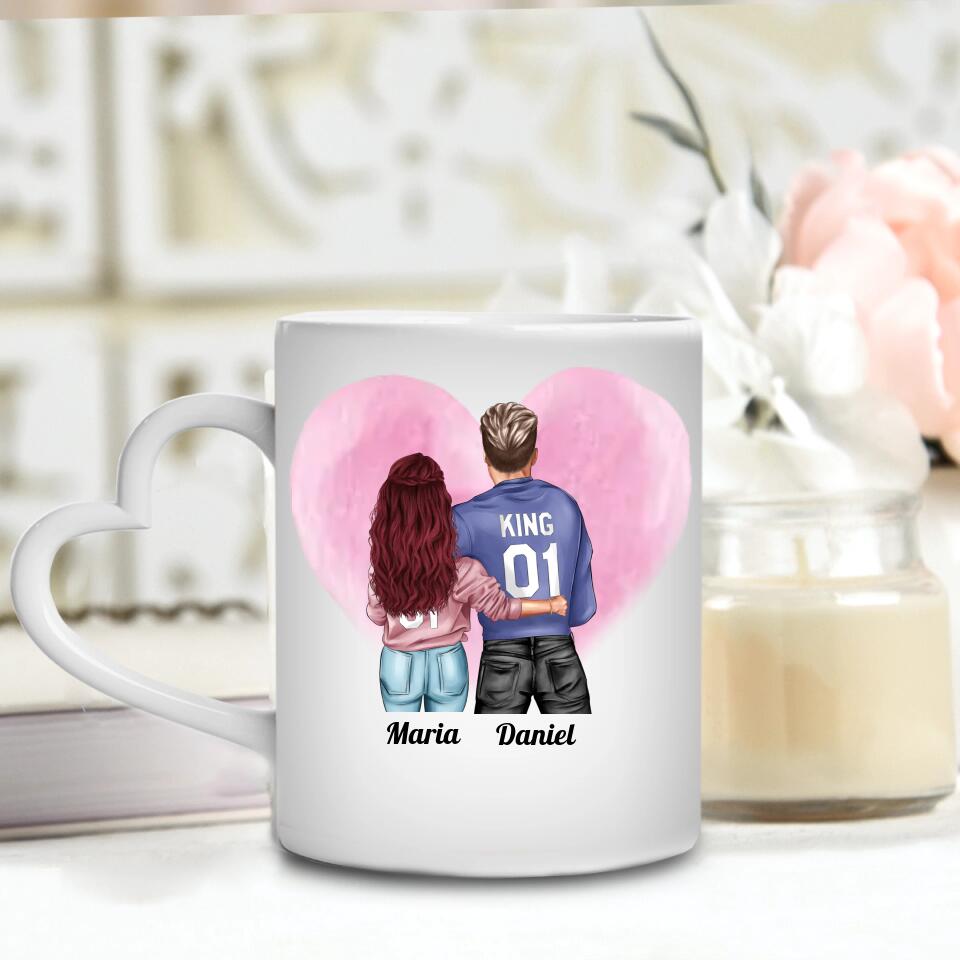 Pärchen King & Queen- Personalisierbare Tasse