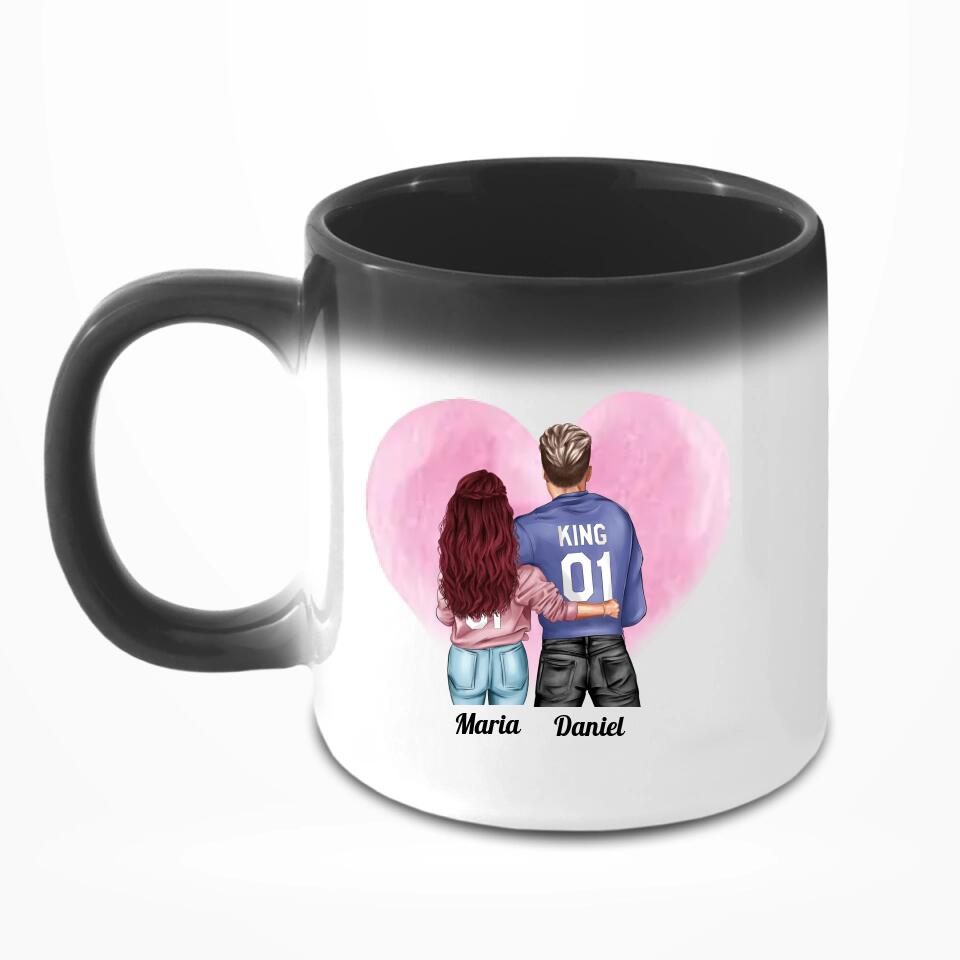 Pärchen King & Queen- Personalisierbare Tasse