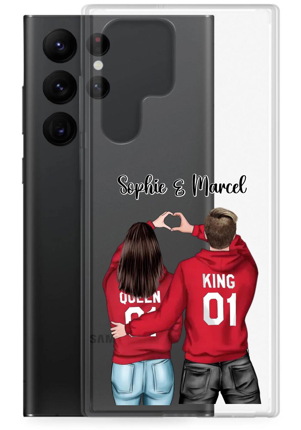 Pärchen Herzhände - Personalisierbare Handyhülle