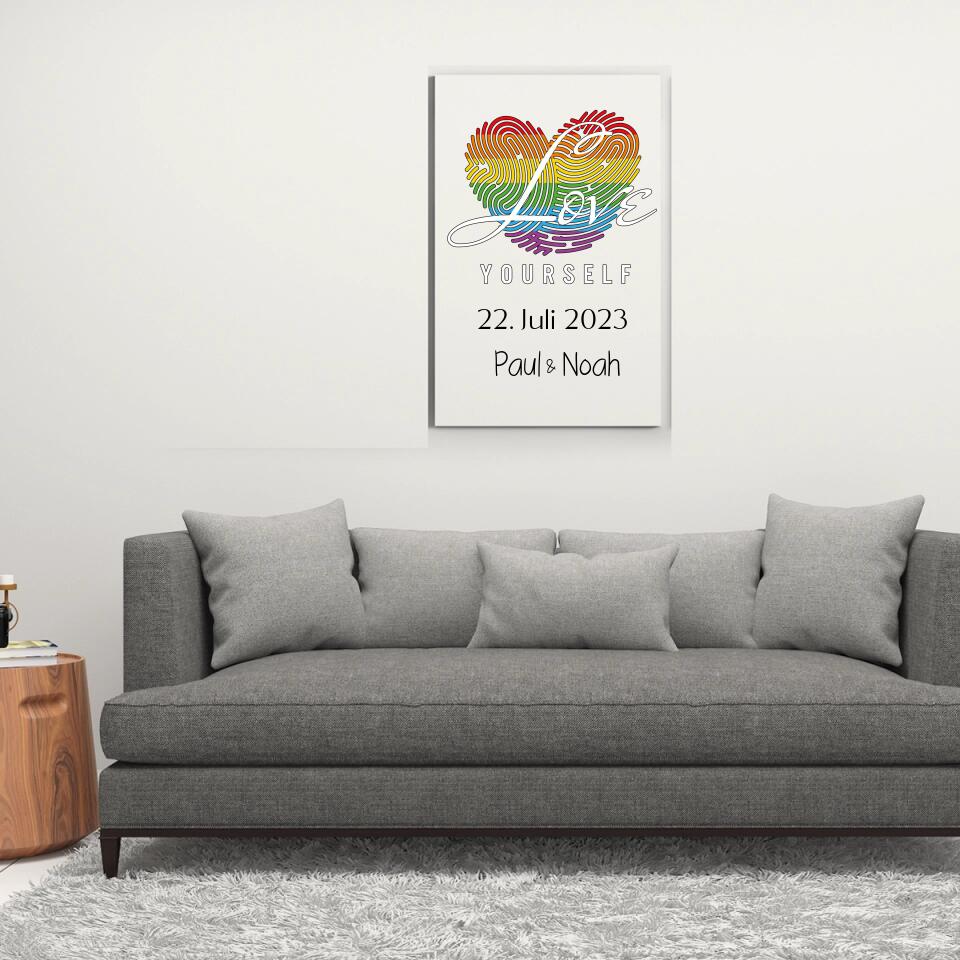 Love yourself LGBTQ+ - Personalisiertes Poster