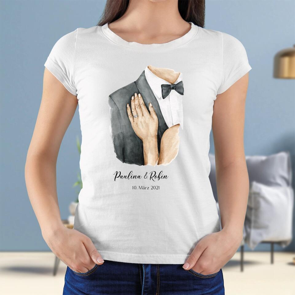 Hochzeitspärchen - Personalisierbares T-Shirt