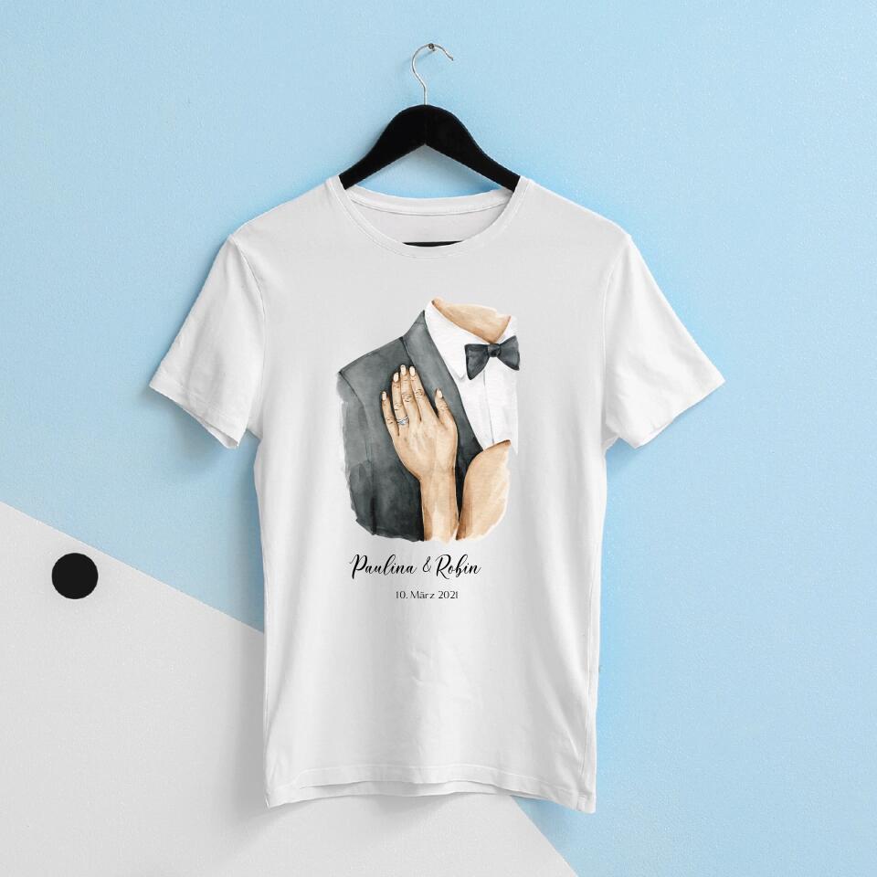 Hochzeitspärchen - Personalisierbares T-Shirt