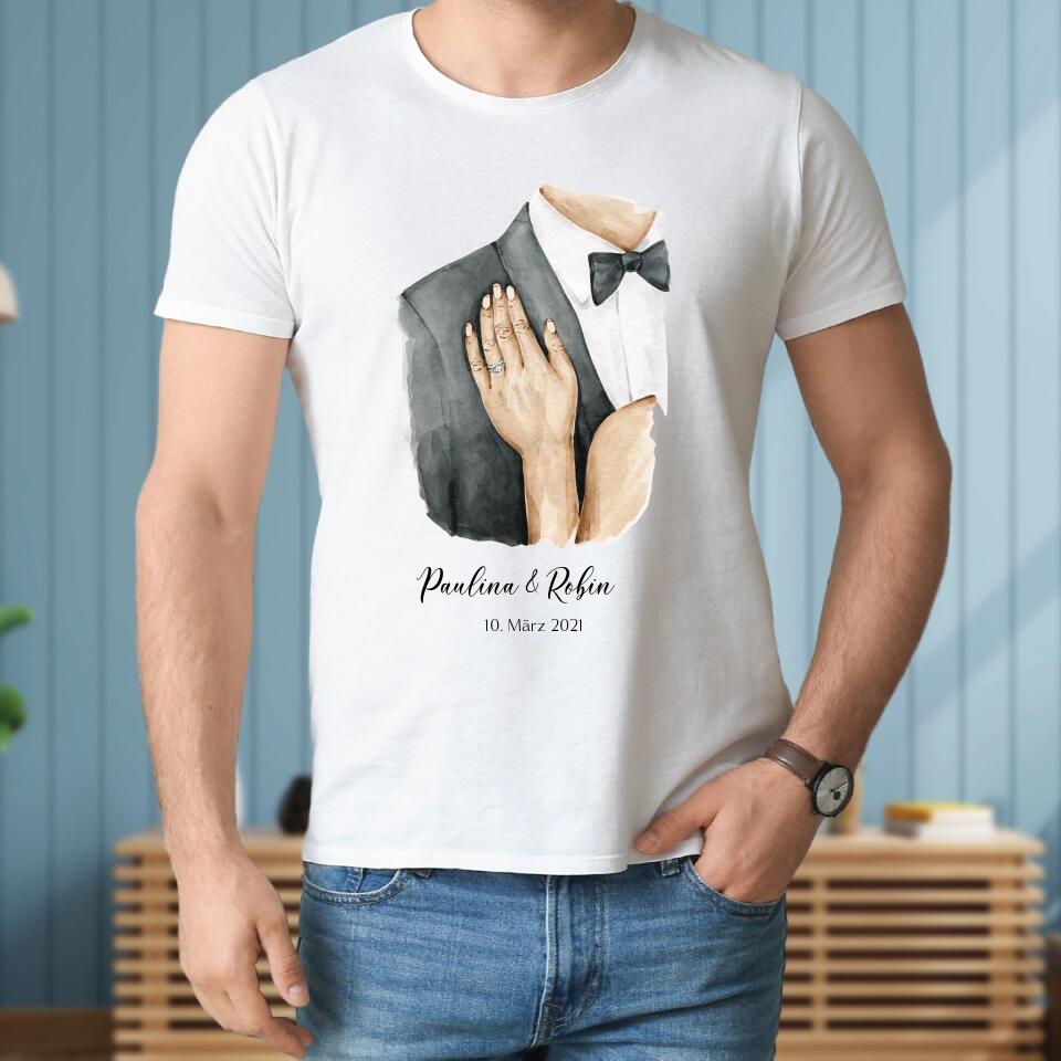Hochzeitspärchen - Personalisierbares T-Shirt