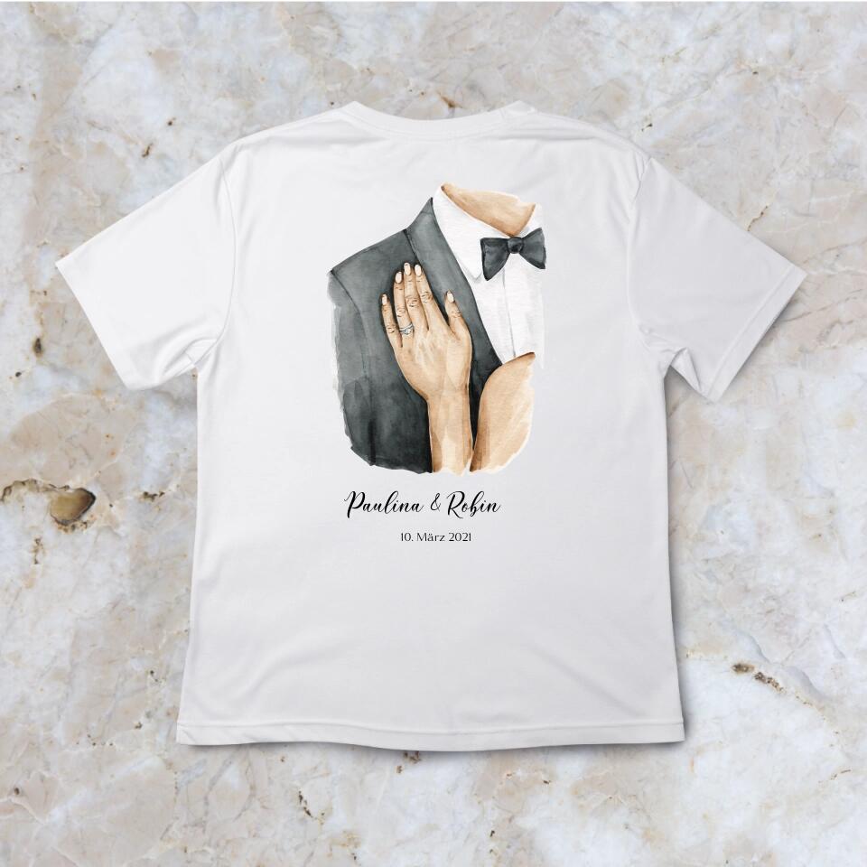 Hochzeitspärchen - Personalisierbares T-Shirt