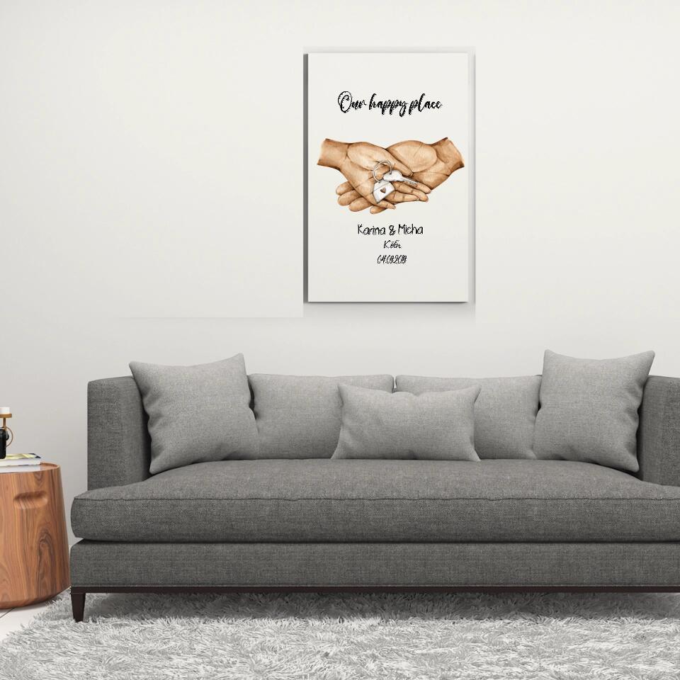 Our happy place - Personalisierbares Poster