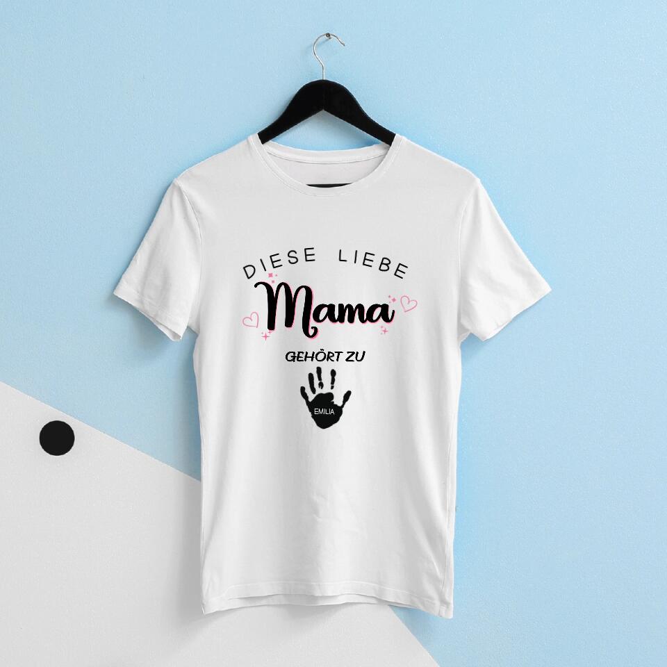 Liebe Mama - Personalisierbares T-Shirt