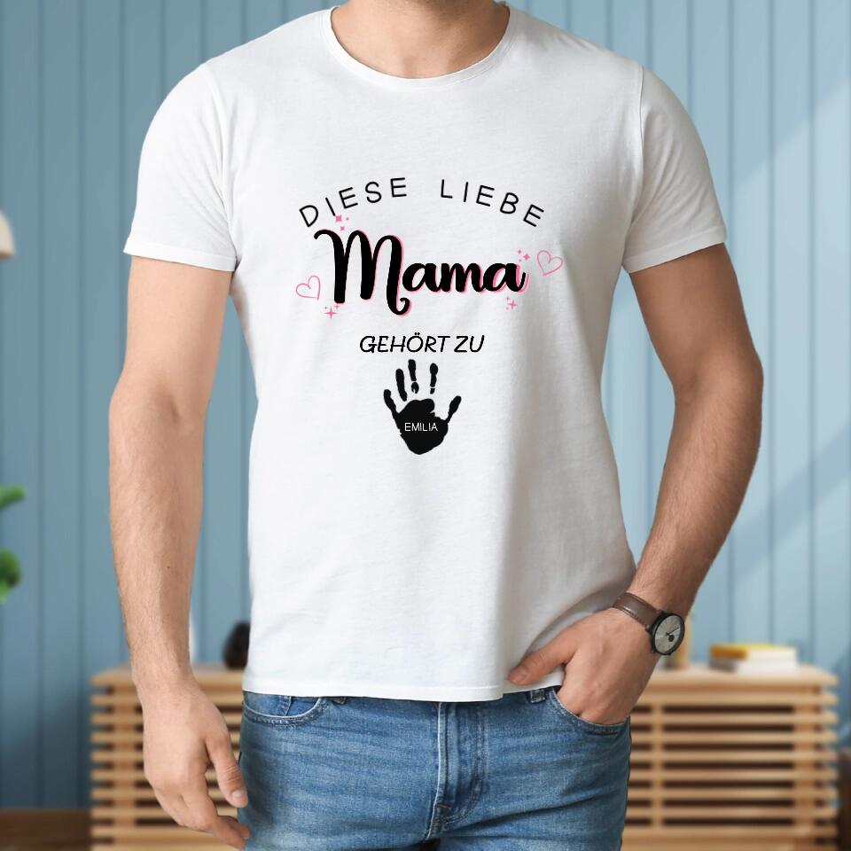 Liebe Mama - Personalisierbares T-Shirt