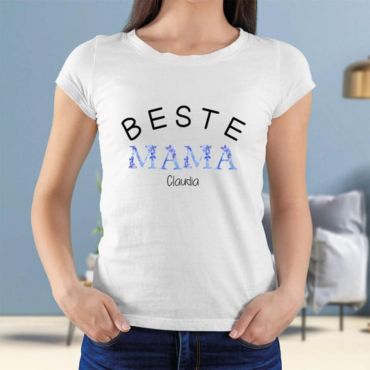 Beste Mama - Personalisierbares T-Shirt