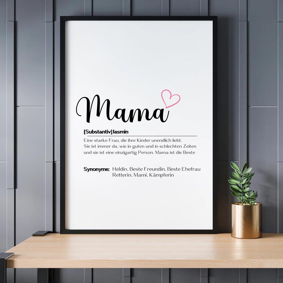 Mama Wort - Personalisierbares Poster