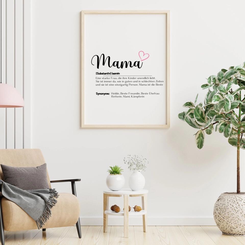 Mama Wort - Personalisierbares Poster