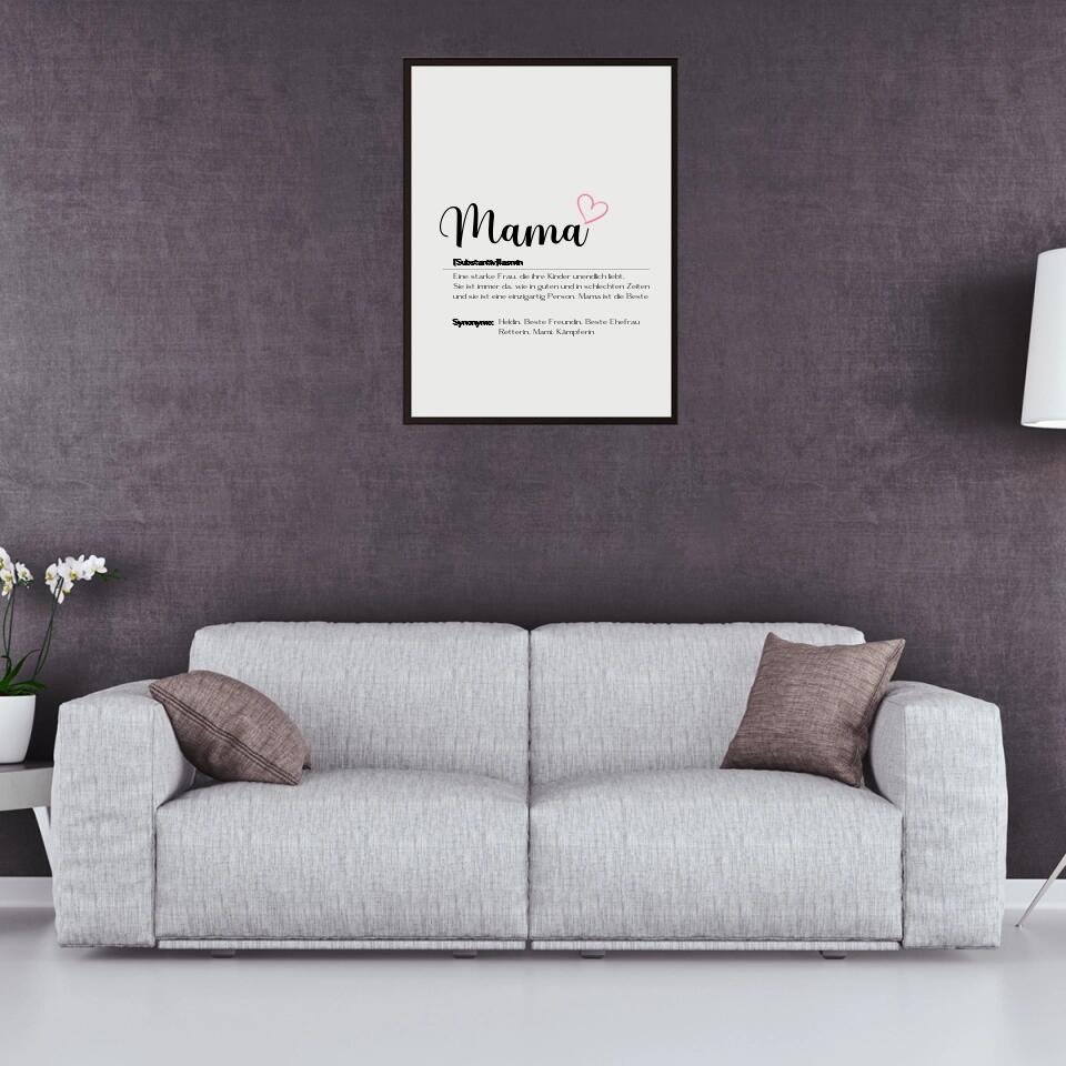 Mama Wort - Personalisierbares Poster