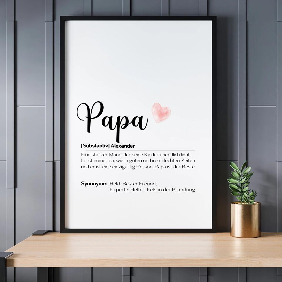 Papa Wort - Personalisierbares Poster