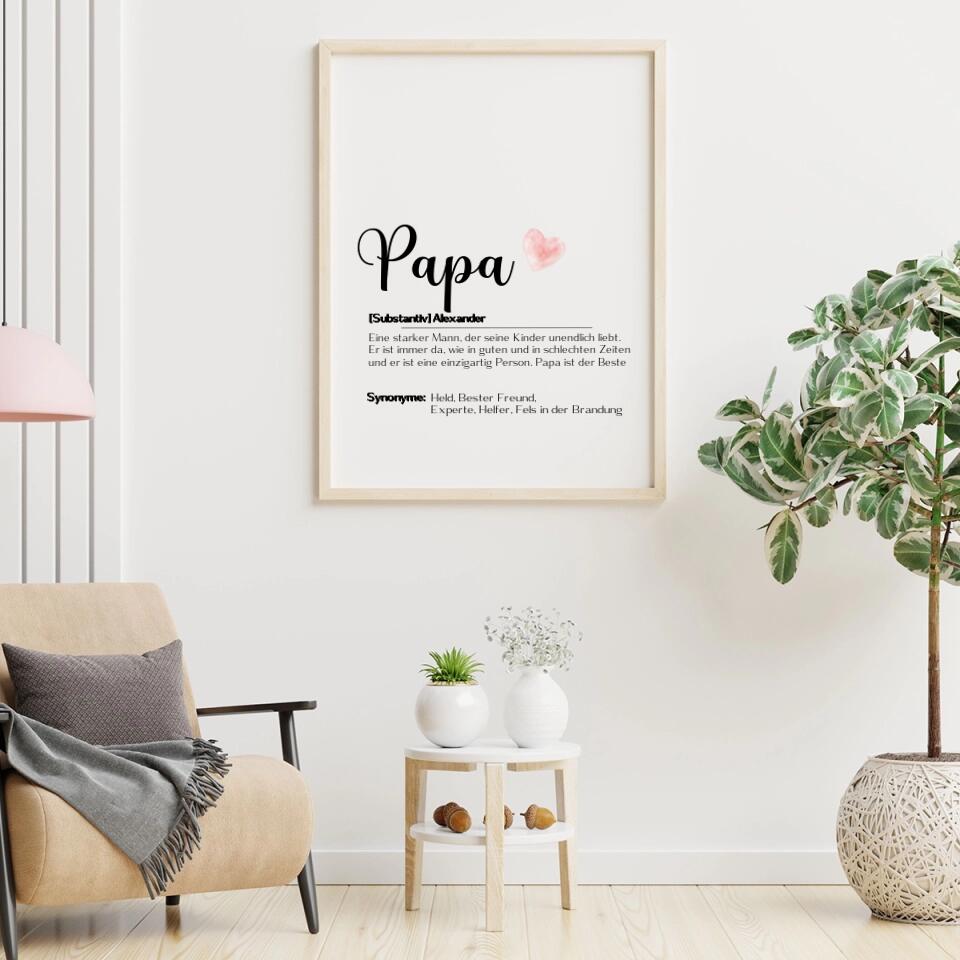 Papa Wort - Personalisierbares Poster