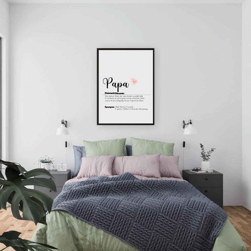 Papa Wort - Personalisierbares Poster