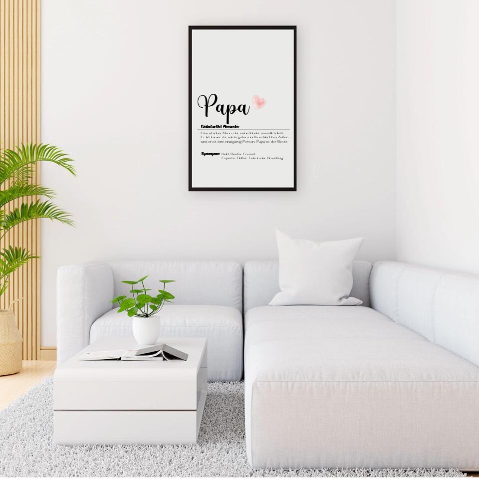 Papa Wort - Personalisierbares Poster
