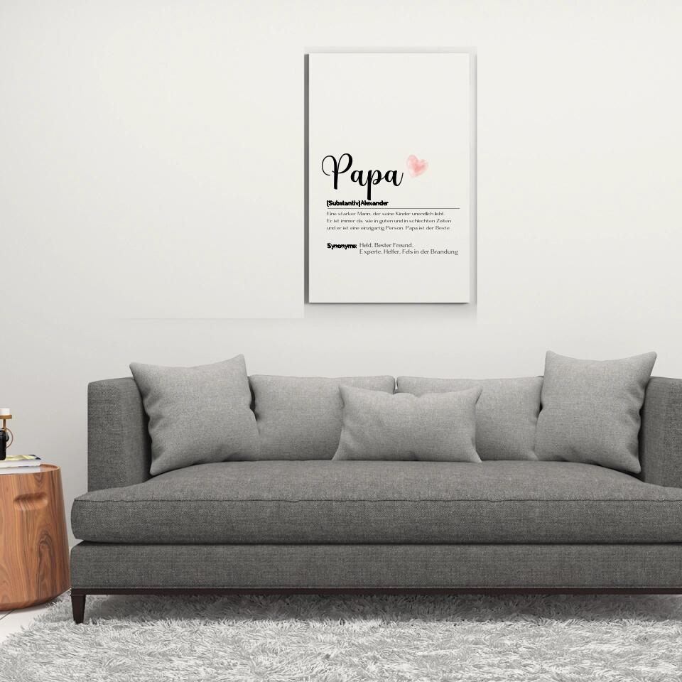 Papa Wort - Personalisierbares Poster