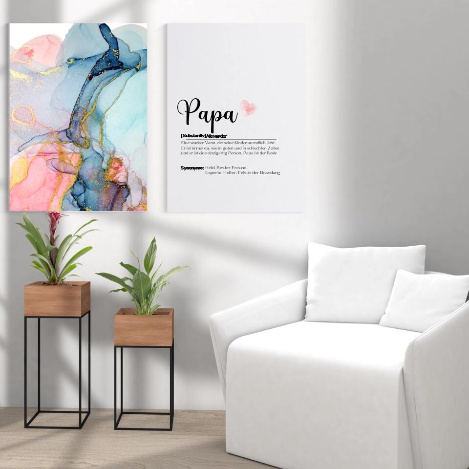 Papa Wort - Personalisierbares Poster