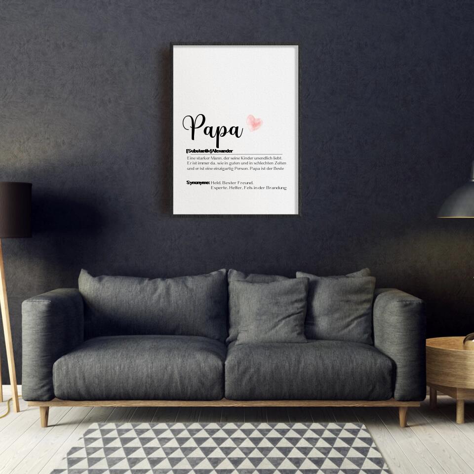 Papa Wort - Personalisierbares Poster