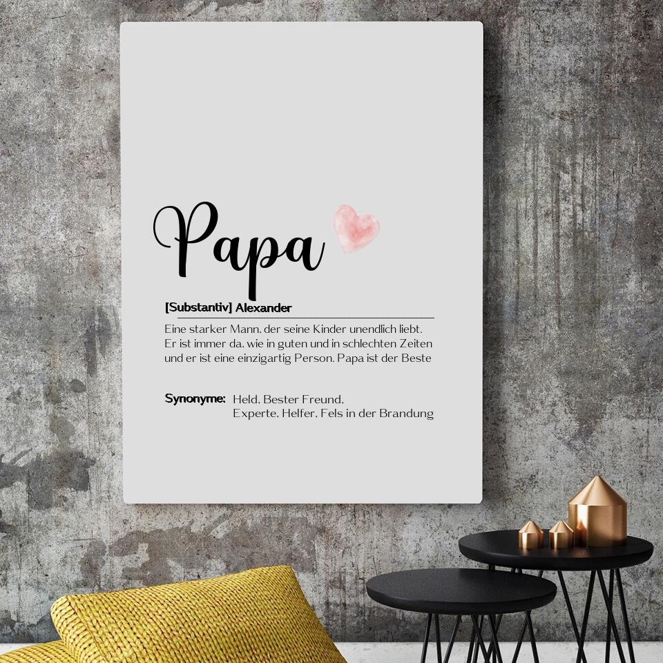 Papa Wort - Personalisierbares Poster