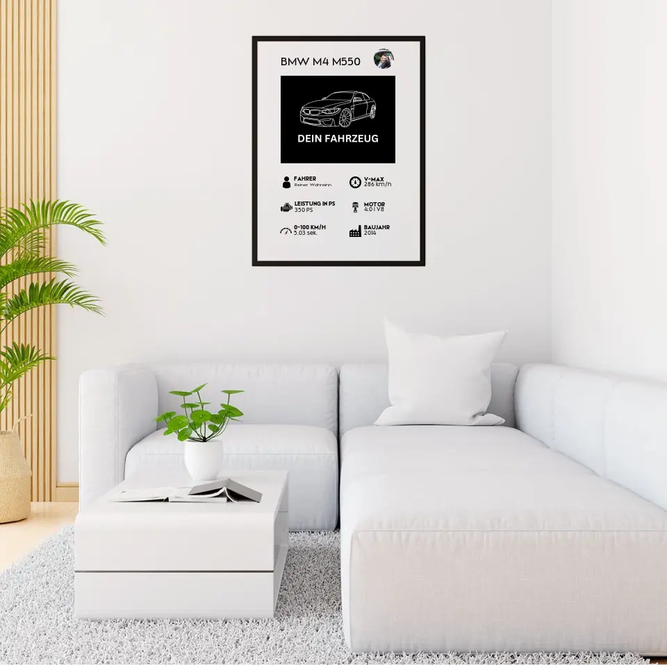 Fahrzeug Quartett - Personalisierbares Poster