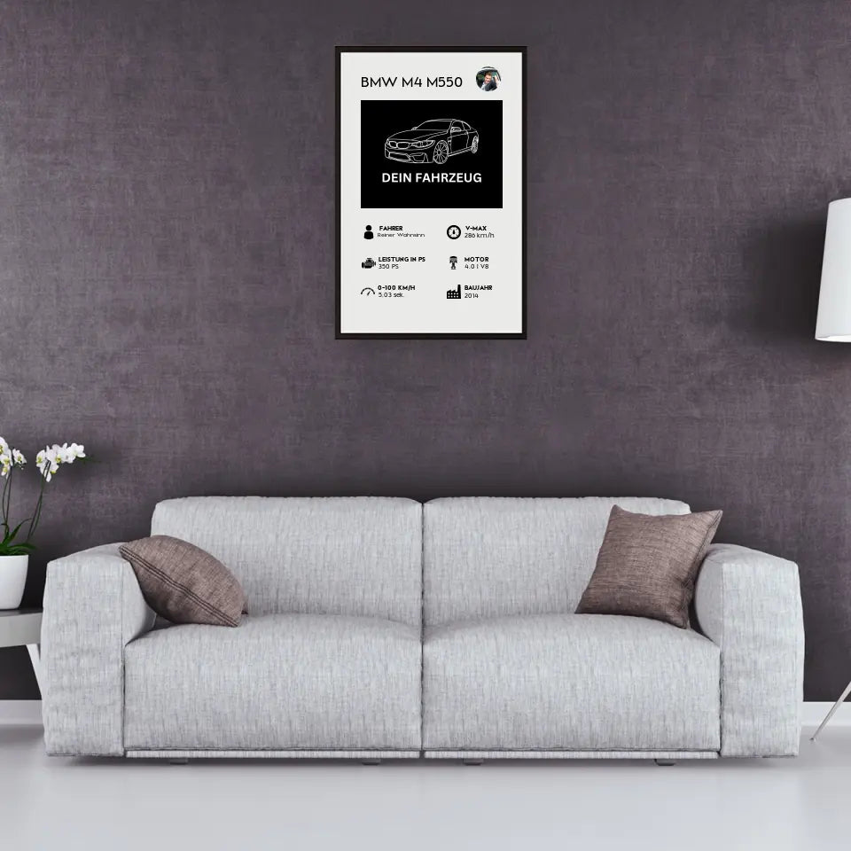 Fahrzeug Quartett - Personalisierbares Poster