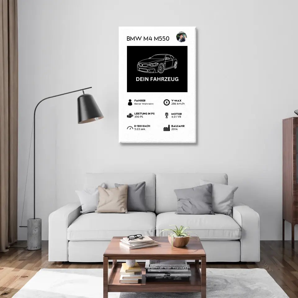 Fahrzeug Quartett - Personalisierbares Poster