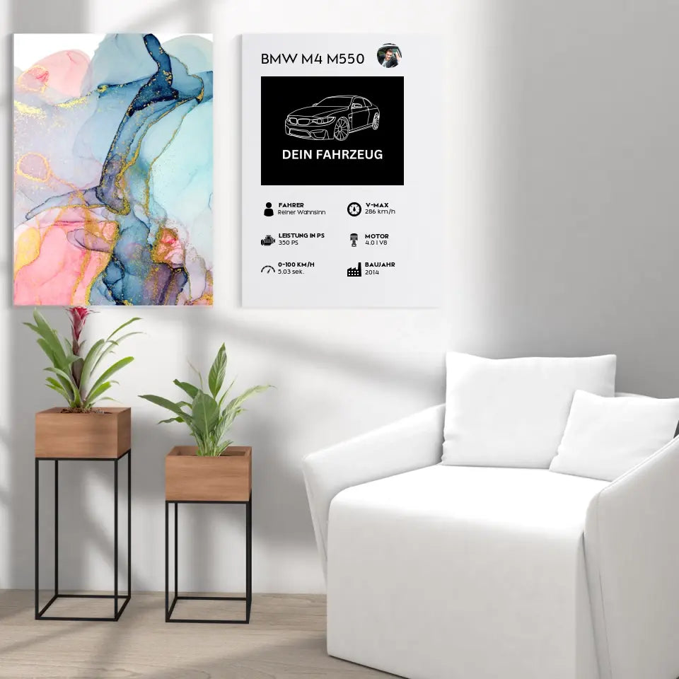 Fahrzeug Quartett - Personalisierbares Poster