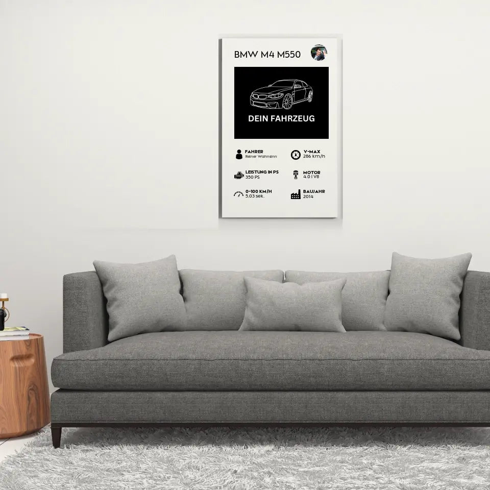 Fahrzeug Quartett - Personalisierbares Poster