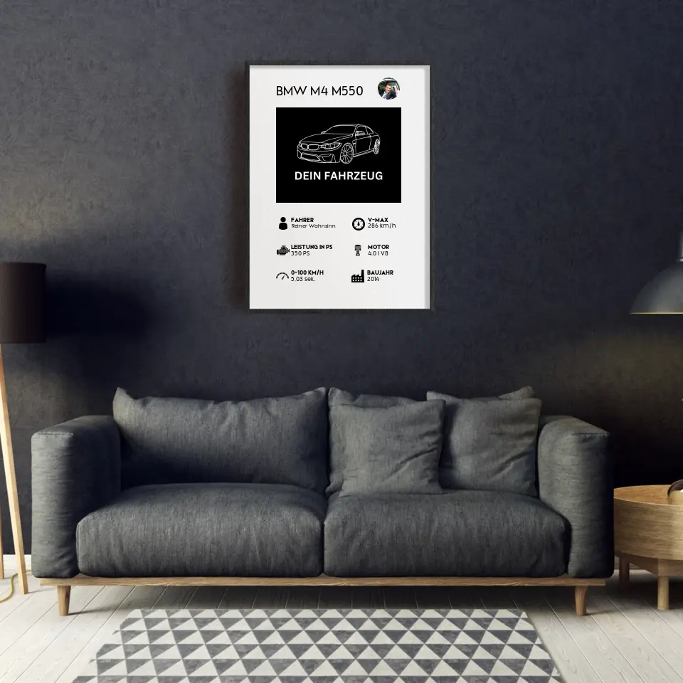 Fahrzeug Quartett - Personalisierbares Poster