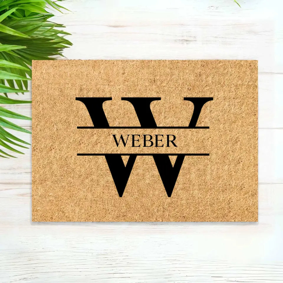 Individueller Buchstabe Familie - Personalisierbare Fußmatte