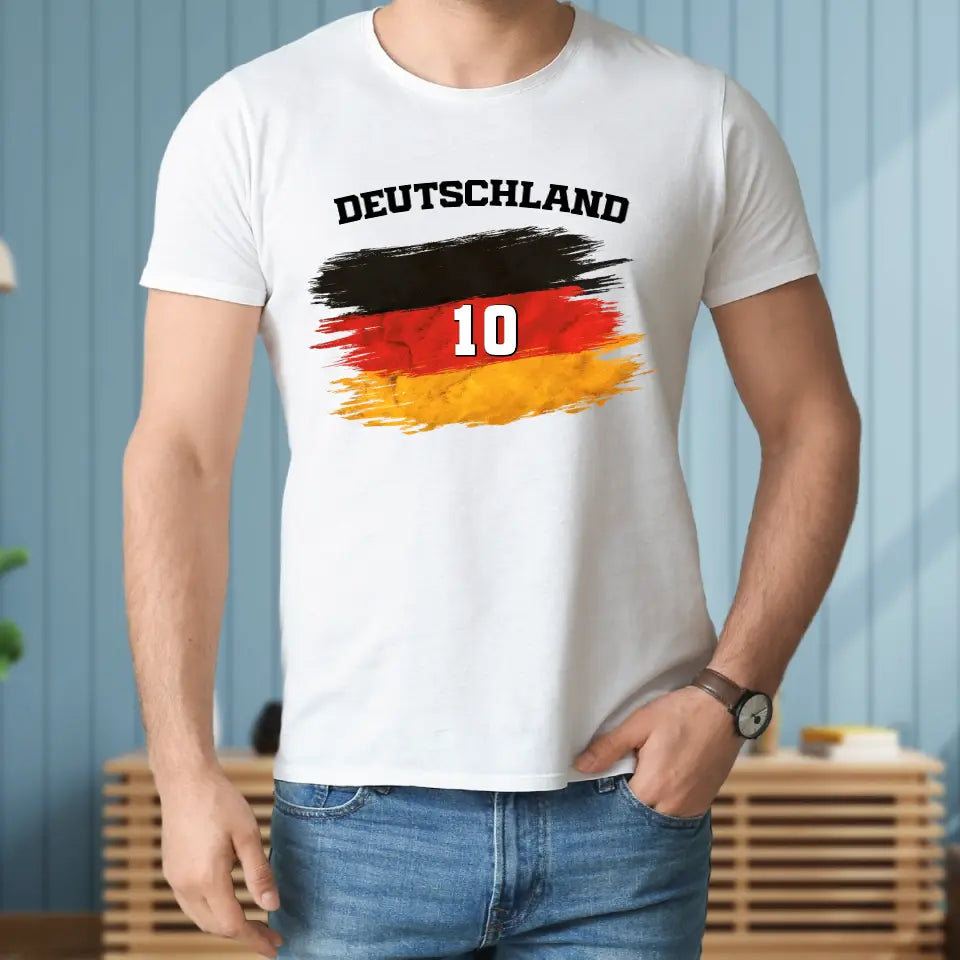Deutschland EM Shirt mit Nummer - Personalisierbares T-Shirt