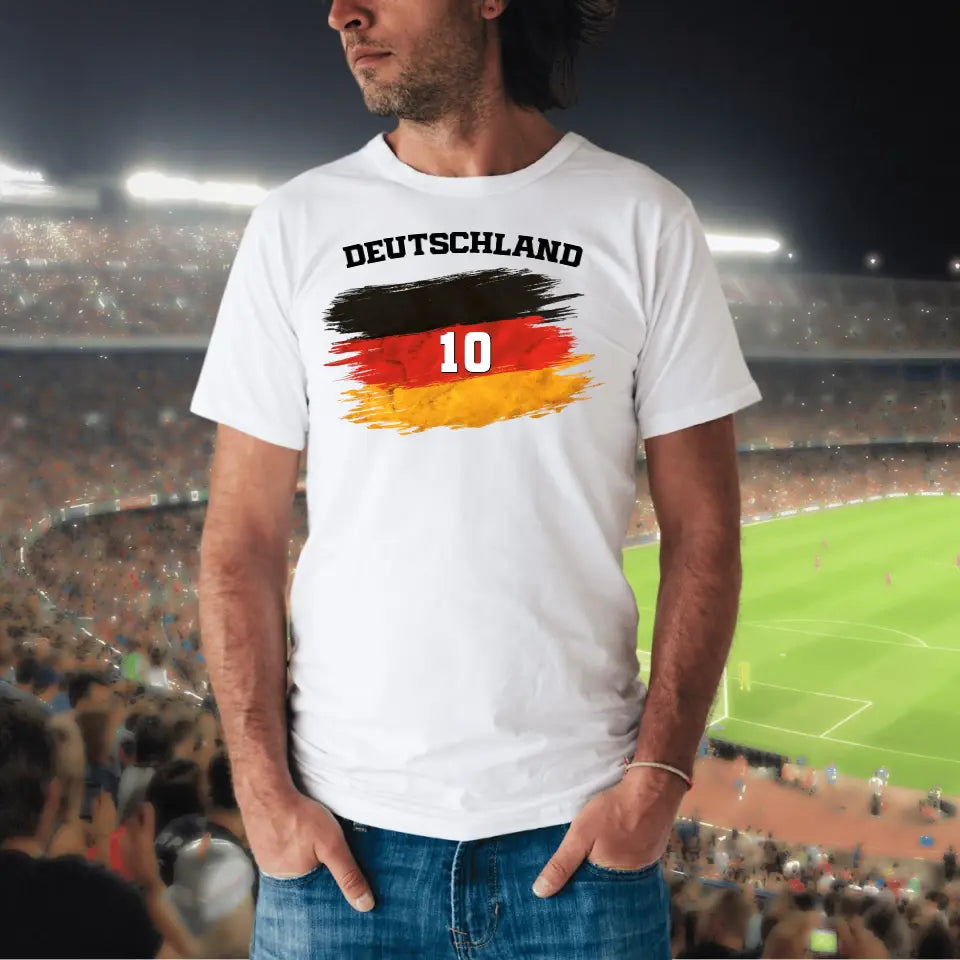 Deutschland EM Shirt mit Nummer - Personalisierbares T-Shirt