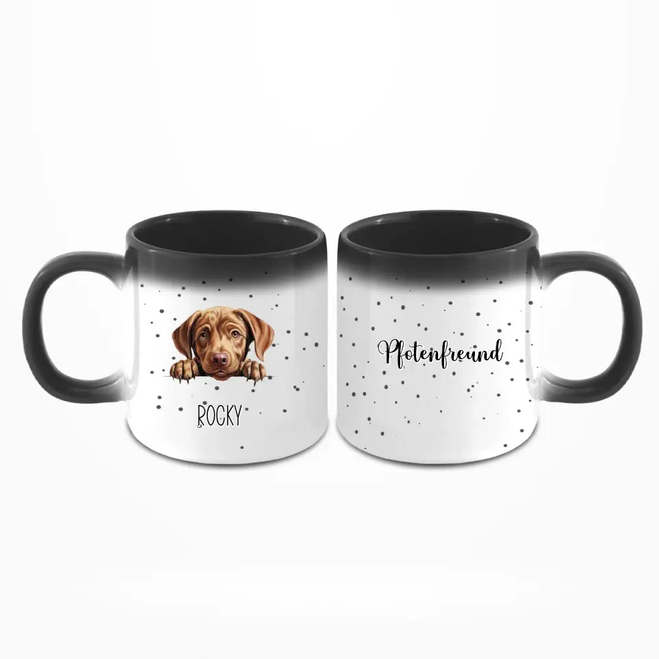 Hundmotiv mit Namen - Personalisierbare Tasse