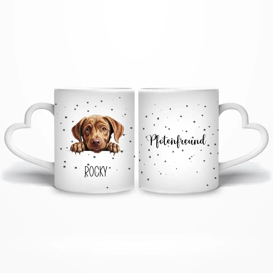 Hundmotiv mit Namen - Personalisierbare Tasse