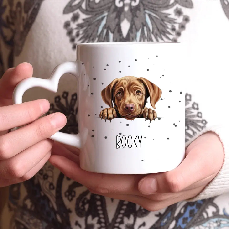 Hundmotiv mit Namen - Personalisierbare Tasse