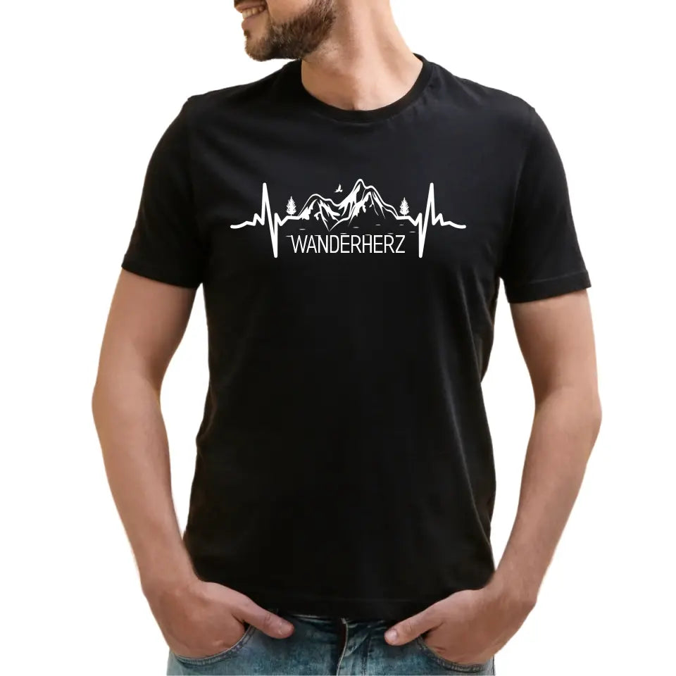 Wanderherz | Shirt zum wandern - Personalisierbares T-Shirt