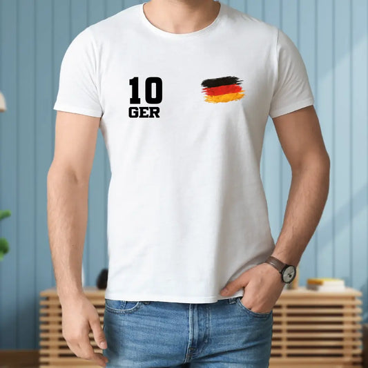 Personalisiertes EM Shirt mit Nummer - Personalisierbares T-Shirt