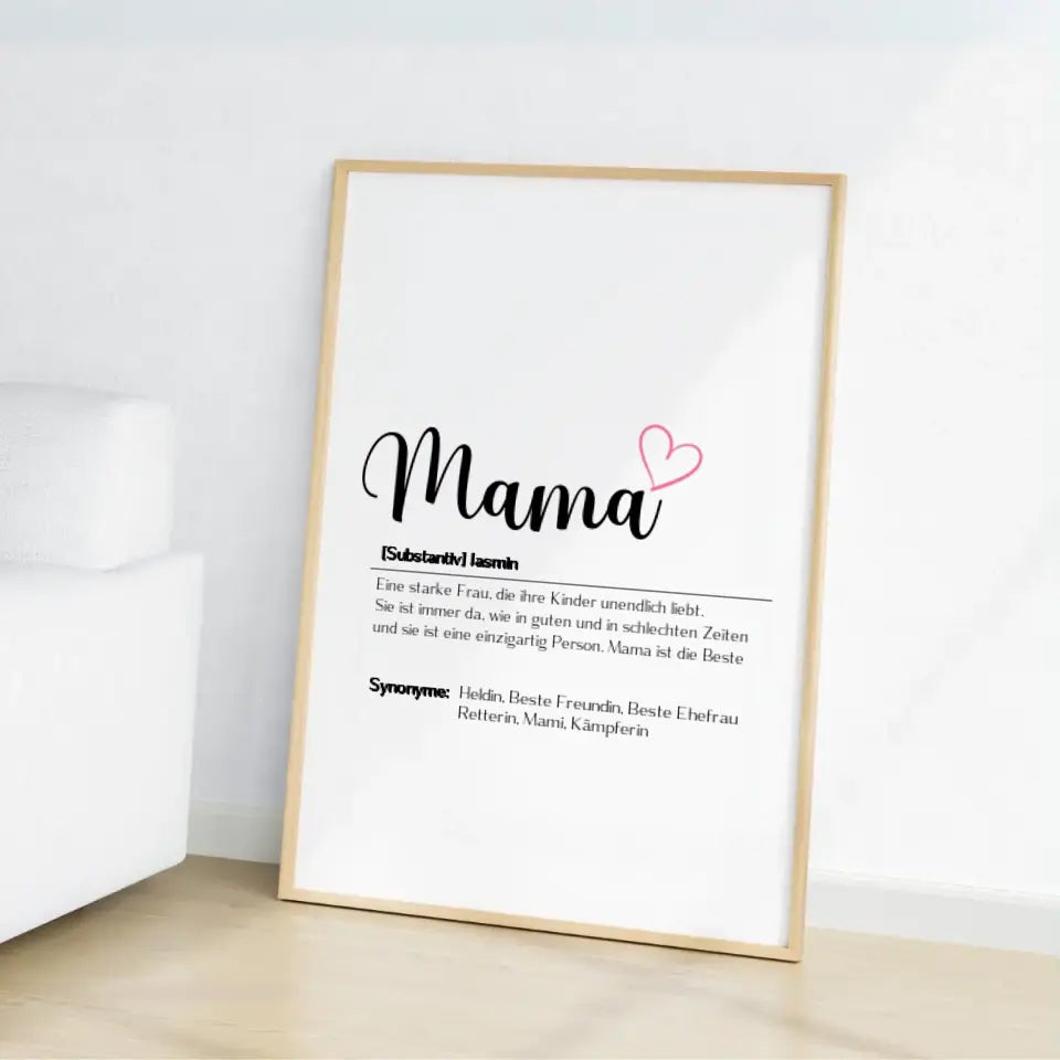 Mama Wort - Personalisierbares Poster