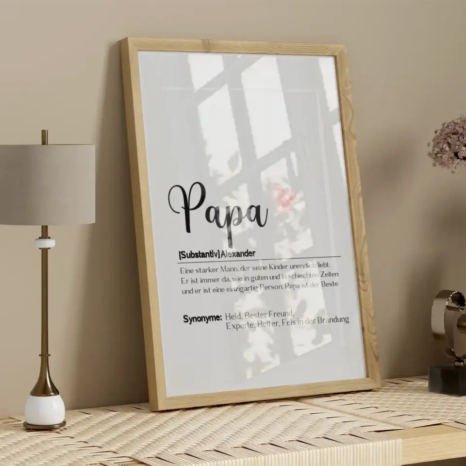 Papa Wort - Personalisierbares Poster