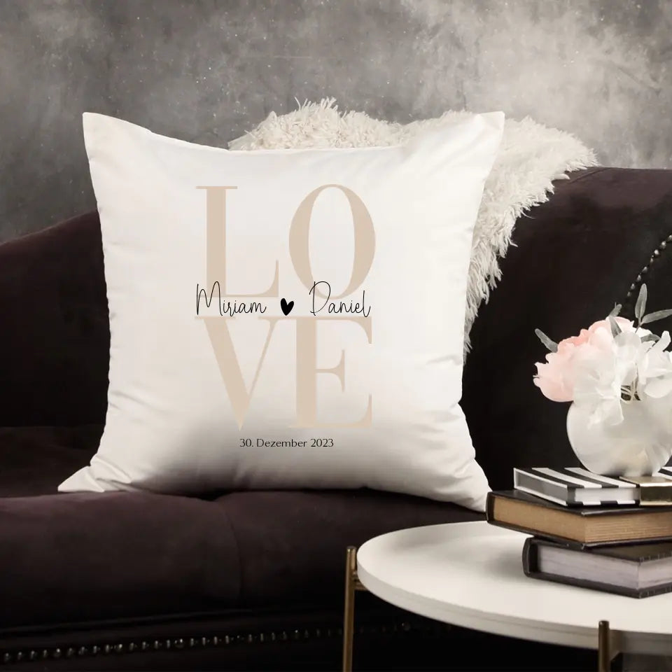 LOVE - Personalisierbares Kissen