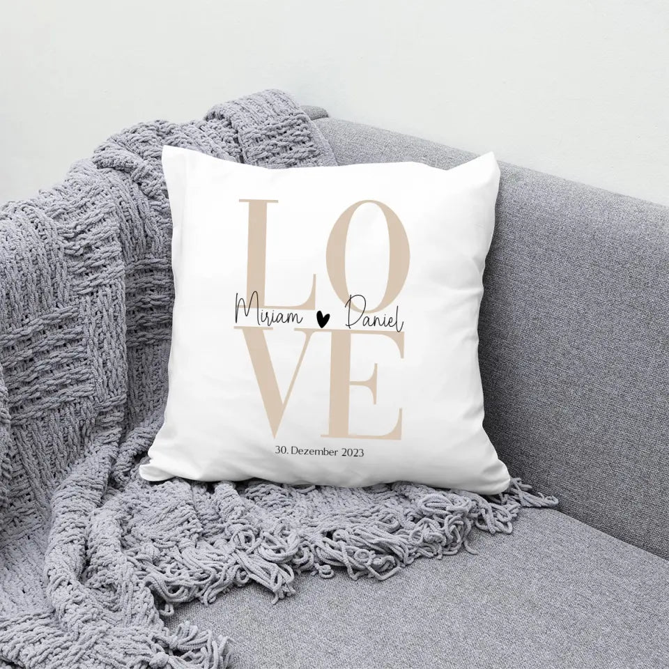 LOVE - Personalisierbares Kissen