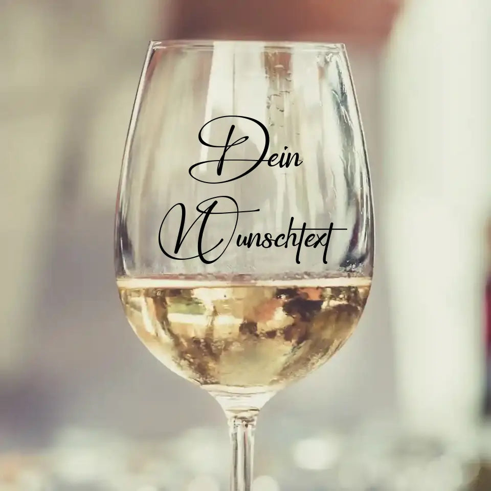 Weinglas mit Wunschgravur - Personalisierbares Weinglas