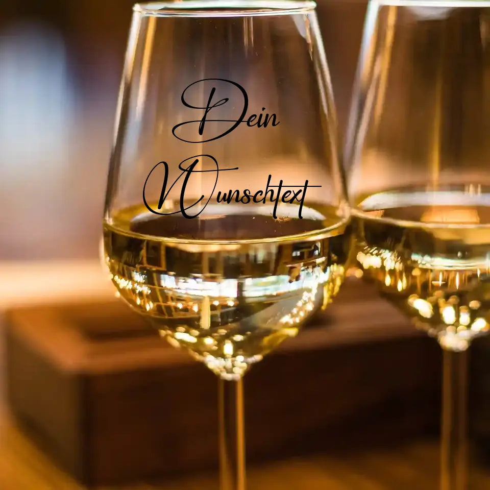 Weinglas mit Wunschgravur - Personalisierbares Weinglas