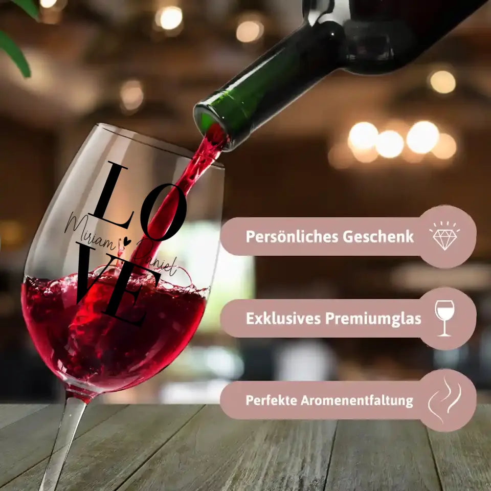 Weinglas mit Gravur - Personalisierbares Weinglas